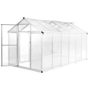 vidaXL Serre Aluminium 362x190x195 cm 13,41 m&sup3;
