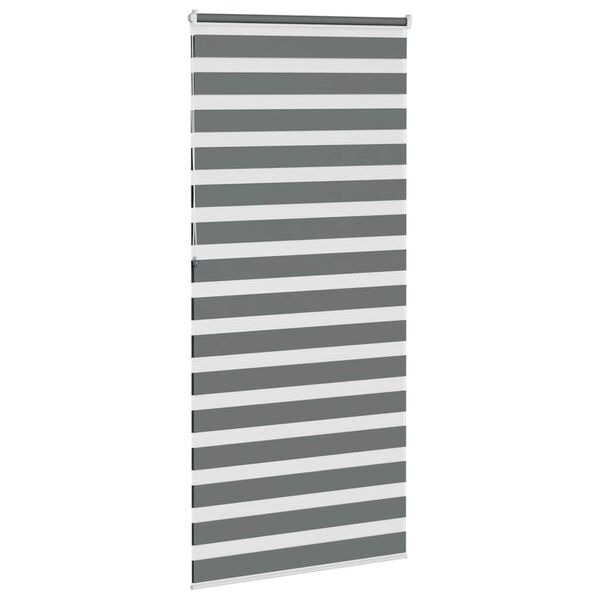 vidaXL Store zèbre gris foncé largeur du tissu 110,9 cm polyester