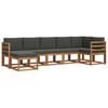 vidaXL Ensemble de canap&eacute;s d'ext&eacute;rieur 7 pc Naturel et Anthracite