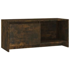 vidaXL Meuble TV Ch&ecirc;ne fum&eacute; 90x35x40 cm Bois d'ing&eacute;nierie