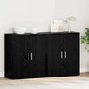 vidaXL Buffet 2 pcs Ch&ecirc;ne noir 60 x 31 x 70 cm Bois d'ing&eacute;nierie