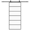 vidaXL Porte coulissante kit de quincaillerie noir 90x205 cm verre ESG