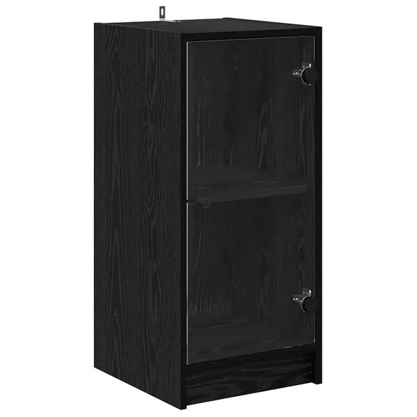 vidaXL Buffet Ch&ecirc;ne noir 35 x 37 x 76 cm Bois d'ing&eacute;nierie