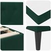 vidaXL Cadre de lit avec matelas Vert fonc&eacute; 90 x 190 cm Velours