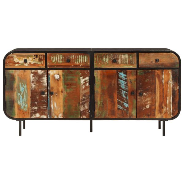 vidaXL Buffet 140x35x70 cm bois massif de récupération et métal