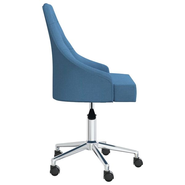 vidaXL Chaise pivotante de bureau Bleu Tissu