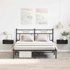 vidaXL Tables de chevet flottantes 2 pcs Noir 40x30x15 cm