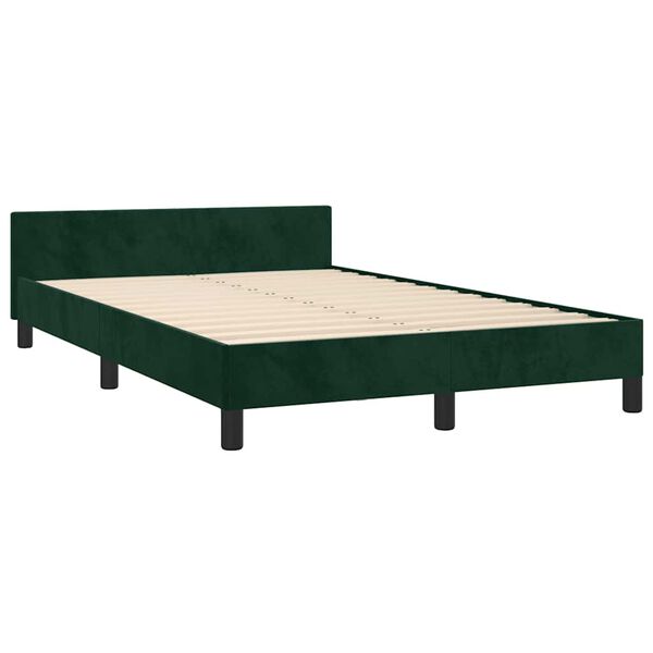 vidaXL Cadre de lit sans matelas vert fonc&eacute; 120x200 cm velours