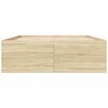 vidaXL Cadre de lit sans matelas ch&ecirc;ne sonoma 120x190 cm