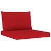vidaXL Salon de jardin 6 pcs avec coussins rouge Bois de pin impr&eacute;gn&eacute;