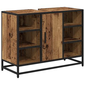 vidaXL Cabinet de salle de bain Bois Ancien 80 x 33 x 60 cm