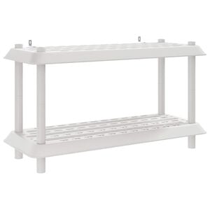 vidaXL Unit&eacute; de rangement 2 niveaux 100 x 40 x 55,5 cm PP Blanc