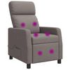 vidaXL Fauteuil de massage inclinable Taupe Tissu