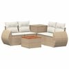 vidaXL Ensemble de Canap&eacute;s 6 pc Beige et blanc cr&egrave;me