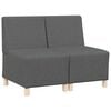 vidaXL Unit&eacute; de Sofa Modulaire Sans Accoudoirs 2 pcs Gris fonc&eacute;