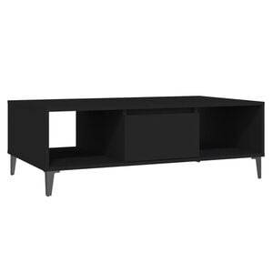 vidaXL Table basse noir 103,5x60x35 cm bois d'ing&eacute;nierie