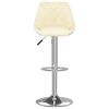 vidaXL Tabourets de bar lot de 2 crème et blanc similicuir