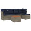 vidaXL Ensemble de canap&eacute; de jardin 6 pcs avec coussins gris r&eacute;sine tress&eacute;e