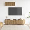 vidaXL Ensemble de meuble TV mural 3 pcs ch&ecirc;ne artisanal