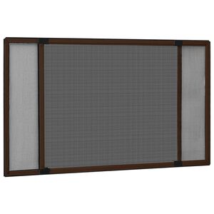 vidaXL Moustiquaire extensible pour fen&ecirc;tres Marron (75-143)x50 cm