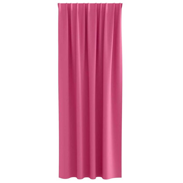 vidaXL Rideaux occultants avec anneaux 2 pcs Rose vif 225 x 140 cm