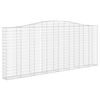 vidaXL Paniers à gabions arqués 8 pcs 400x30x160/180 cm Fer galvanisé