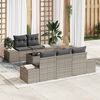 vidaXL Ensemble de canap&eacute; de jardin avec coussin 6 pcs Gris polyrotin