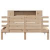 vidaXL Lit bibliothèque sans matelas 140x190 cm bois de pin massif