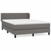 vidaXL Sommier &agrave; lattes de lit avec matelas Gris 140x190 cm Similicuir
