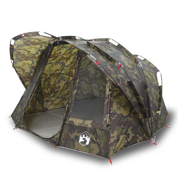 vidaXL Tente de pêche 5 personnes camouflage imperméable