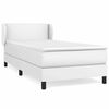 vidaXL Sommier &agrave; lattes de lit avec matelas Blanc 100x200cm Similicuir