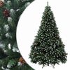 vidaXL Sapin de No&euml;l Artificiel &agrave; Branches Articul&eacute;es 210 cm acier