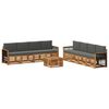 vidaXL Ensemble de canap&eacute;s d'ext&eacute;rieur 9 pc Naturel et Anthracite