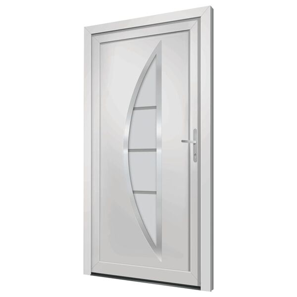 vidaXL Porte d'entr&eacute;e Blanc 108x200 cm PVC