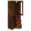 vidaXL Buffet haut Ch&ecirc;ne fum&eacute; 69,5x34x180 cm Bois d'ing&eacute;nierie