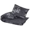 vidaXL Ensemble de housse de couette Noir 200x220 cm Coton