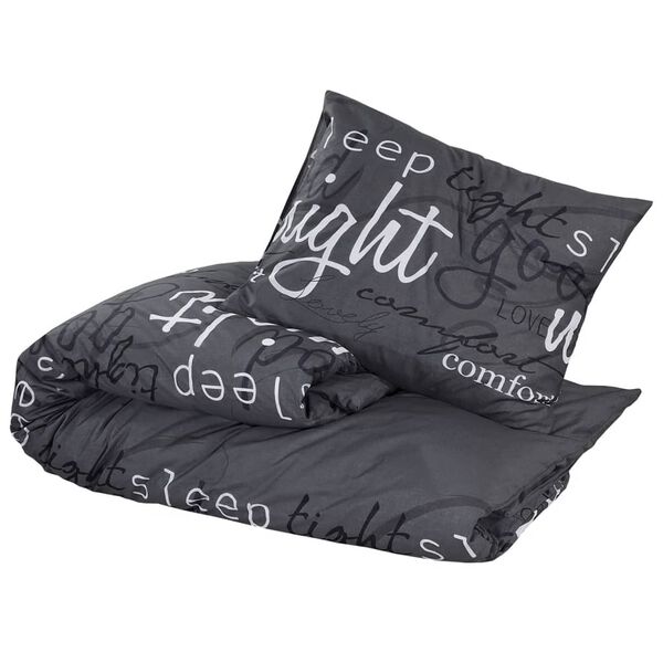 vidaXL Ensemble de housse de couette Noir 200x220 cm Coton