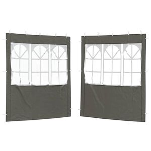 vidaXL Mur de tente de f&ecirc;te 2 pi&egrave;ces 200 x 195 cm Anthracite