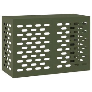 vidaXL Housse de climatiseur Vert olive 90 x 40 x 60 cm Acier