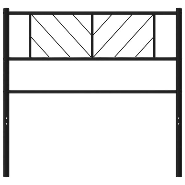 vidaXL T&ecirc;te de lit de remplacement m&eacute;tal noir 90 cm