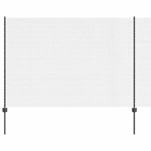 vidaXL Cl&ocirc;ture en fil soud&eacute; avec poteaux 25 x 1,6 m Gris Maille