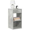 vidaXL Tables de chevet avec tiroir 2 pcs gris b&eacute;ton 35x34x66,5 cm