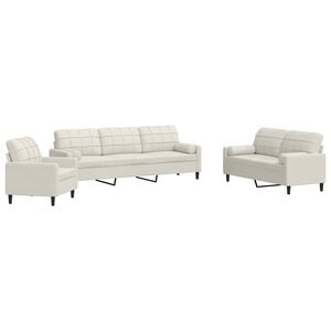 vidaXL Ensemble de canap&eacute;s 3 pcs avec coussins et traversins velours