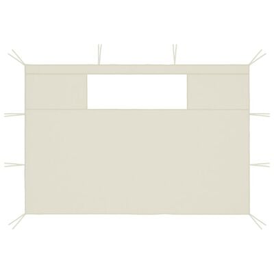 vidaXL Parois latérales de belvédère avec fenêtres 2 pcs Crème