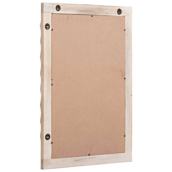 vidaXL Miroir de salle de bain Finition Lavage Blanc 50 x 70 x 2,5 cm