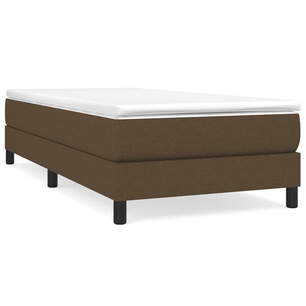 vidaXL Sommier à lattes de lit avec matelas Marron foncé 90x200 cm