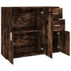 vidaXL Buffet Chêne fumé 91x29,5x75 cm Bois d'ingénierie