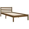 vidaXL Cadre de lit sans matelas marron miel bois massif