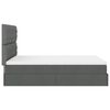 VidaXL Cadre de lit ottoman avec matelas gris fonc&eacute; 140x200 cm tissu