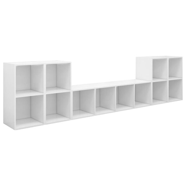 vidaXL Ensemble de meubles TV 5 pcs Blanc Bois d'ing&eacute;nierie